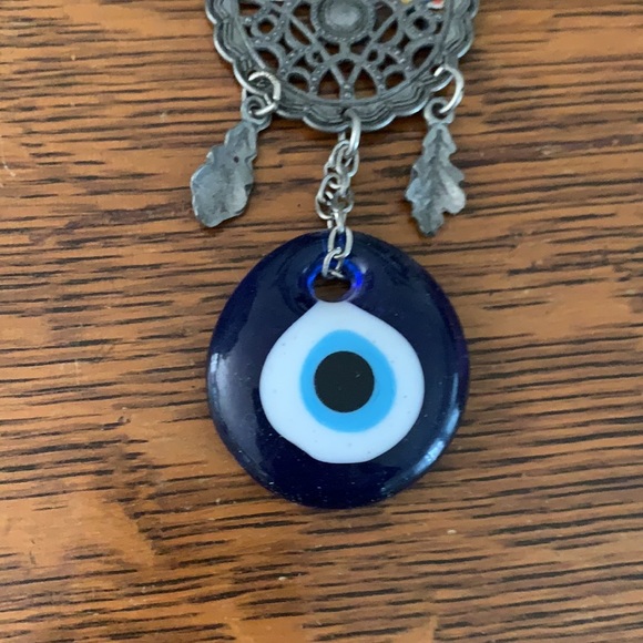 Evil eye with brass and tapestry - Picture 4 of 4